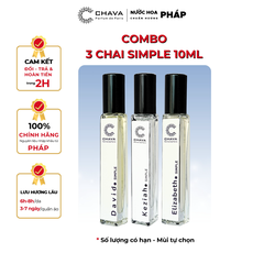 COMBO 3 CHAI NƯỚC HOA SIMPLE 10ML BẤT KỲ - CHAVA