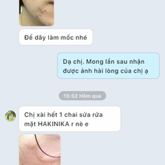 SỮA RỬA MẶT GIẢM MỤN, GIẢM THÂM SẠM, GIẢM NHỜN SẠCH SÂU HẠN CHẾ SẸO DO MỤN CHIẾT XUẤT THIÊN NHIÊN HAKINIKA- CHAI 80ML
