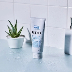 SỮA RỬA MẶT CHO NAM UNO TẠO BỌT SÁNG DA CHO DA SẦN 130G WHIP WASH SCRUB - SHISEIDO