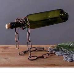 BÌNH HOA, LỌ HOA THỦY TINH HÌNH CHAI KÈM DÂY XÍCH, LỌ HOA BAY TRANG TRÍ, DECOR ĐỘC ĐÁO