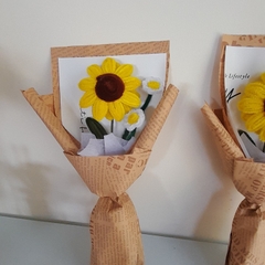 BÓ HOA HƯỚNG DƯƠNG KẼM NHUNG HANDMADE