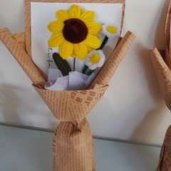 BÓ HOA HƯỚNG DƯƠNG KẼM NHUNG HANDMADE