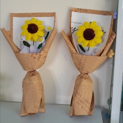 BÓ HOA HƯỚNG DƯƠNG KẼM NHUNG HANDMADE