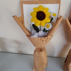 BÓ HOA HƯỚNG DƯƠNG KẼM NHUNG HANDMADE