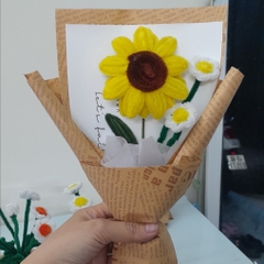 BÓ HOA HƯỚNG DƯƠNG KẼM NHUNG HANDMADE