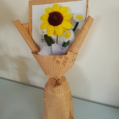 BÓ HOA HƯỚNG DƯƠNG KẼM NHUNG HANDMADE