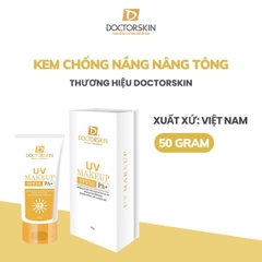 KEM CHỐNG NẮNG NÂNG TONE QUANG PHỔ RỘNG UV MAKEUP DOCTORSKIN SPF 50/PA++++ 50G