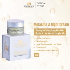 KEM ĐÊM DƯỠNG SÁNG MỜ THÂM NÁM MELASMA & NIGHT CREAM DOCTORSKIN 30G