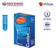 COMBO BAO CAO SU LIFESTYLES CLASSIC ÔM SÁT CAO CẤP (12 BAO/HỘP) + GEL BÔI TRƠN LIFESTYLES WARM LOVIN TĂNG CẢM GIÁC ẤM NÓNG