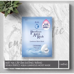 MẶT NẠ DƯỠNG ẨM TRẮNG DA PERFECT AQUA RICH LUMINOUS MOIST MASK SENKA