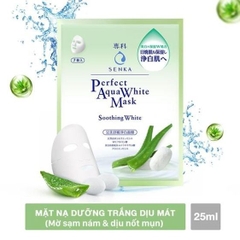 MẶT NẠ DƯỠNG TRẮNG DỊU MÁT PERFECT AQUA SOOTHING WHITE MASK SENKA