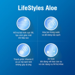 COMBO BAO CAO SU CLASSIC ÔM SÁT CAO CẤP (12 BAO/HỘP) + GEL BÔI TRƠN TINH CHẤT LÔ HỘI ALOE 50ML - LIFESTYLES