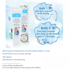 KEM DƯỠNG ẨM DA NGĂN NGỪA RÔM SẨY VÀ HĂM TẢ EM BÉ ORIBEBE 30G