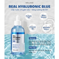 Tinh chất cấp nước WELLAGE Real Hyaluronic Blue Ampoule