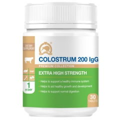 Viên nhai sữa non bổ sung dinh dưỡng, kháng thể liều cao Colostrum 200IgG – Hộp 30 viên