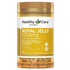 Sữa Ong Chúa Royal Jelly 1000 Healthy Care hộp 365 viên-ÚC