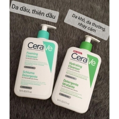 Sữa rửa mặt cerave foaming facial cleanser cho da dầu mụn nhạy cảm 236ml