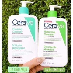 Sữa rửa mặt cerave foaming facial cleanser cho da dầu mụn nhạy cảm 236ml