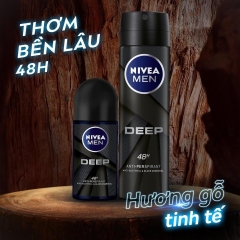Lăn Ngăn Mùi NIVEA MEN Deep Than Hoạt Tính