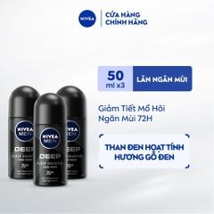 Lăn Ngăn Mùi NIVEA MEN Deep Than Hoạt Tính