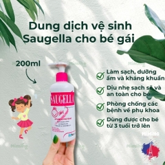 Dung Dịch Vệ Sinh Cho Bé Gái Saugella-Bé gái từ 3 -12 tuổi-pháp