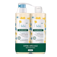 Combo 2 chai sữa tắm gội Klorane bebe của Pháp cho bé 500ml / 1 chai