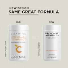 Viên uống vitamin C giúp tăng cường miễn dịch, chống oxy hóa CodeAge Vitamins Liposomal Vitamin C+ 180 viên