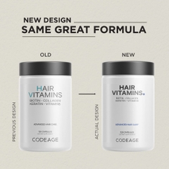 Viên uống kích thích mọc tóc, ngăn ngừa rụng tóc Codeage Hair Vitamins 120 viên