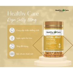 Sữa Ong Chúa Royal Jelly 1000 Healthy Care hộp 365 viên-ÚC