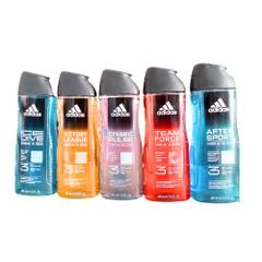 Dầu gội sữa tắm sữa rửa mặt Adidas 3 trong 1 tắm gội toàn thân 400ml Châu Âu
