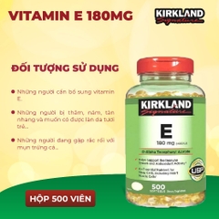 Viên uống Vitamin E MỸ Kirkland 500 viên- Mỹ