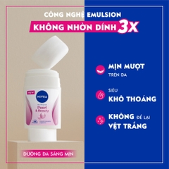 Sáp n‎găn mùi nữ‪ NIVEA Pearl & Beauty​ Ngọc trai - Lăn‪ nách