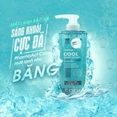 Sữa tắm nam Pharmaact Cool Body Soap 550ml - Bạc hà mát lạnh sạch nhẹ dịu da-nhật