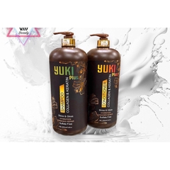 Dầu gội xả keratin yuki plus 2000ml chống rụng tóc mềm mượt