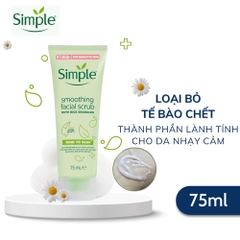 Tẩy Da Chết Simple Kind To Skind Smoothing Facial Scrub - 75ml