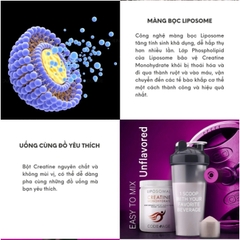 Bột uống bổ sung Creatine hỗ trợ tăng cơ Codeage Liposomal Creatine Monohydrate 455g