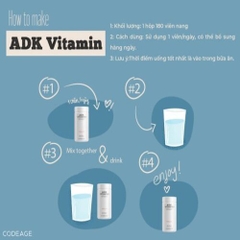 Viên Uống CodeAge ADK Vitamins - BeautyK Code Age Vitamin Tổng Hợp 180 viên, Hỗ Trợ Thị Lực, Bảo Vệ Tim Mạch Từ Mỹ