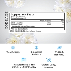 Viên uống trắng da CodeAge Liposomal Glutathione 500mg (60 viên)