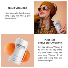 Viên uống vitamin C giúp tăng cường miễn dịch, chống oxy hóa CodeAge Vitamins Liposomal Vitamin C+ 180 viên