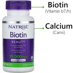 Viên uống mọc tóc Natrol Biotin 10000mg-mỹ