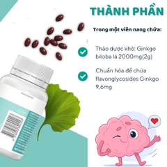 Bổ não Ginkgo Biloba Healthy Care Úc 2000 (MẪU MỚI)-ÚC