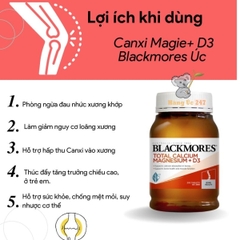 Viên uống Blackmores Bone Health Total Calcium Magnesium + D3 200viên-úc