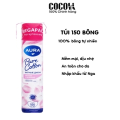 Bông Tẩy Trang Aura Beauty 150 Miếng