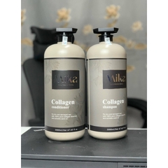 BỘ dầu gội xả collagen phục hồi tóc hư tổn MIKA 2000ML