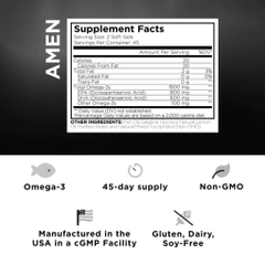 Viên Uống Dầu Cá Codeage Amen Omega-3 Tăng Cường Sức Khỏe, Đẹp Da 90 viên - beaute.superfood