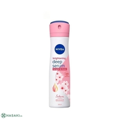 Xịt Khử Mùi Nivea Serum Sáng Da Hoa Anh Đào 150ml Whitening Deep Serum Sakura Spray