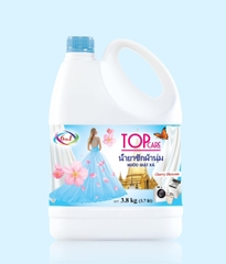 Nước giặt xả TOP CARE Hương Cherry Blossom 3800g- Màu Xanh