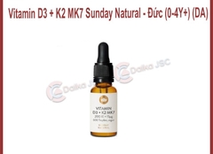 Vitamin D3 + K2 MK 7 SUN DAY NATURAL ĐỨC (0-4Y+)DA)