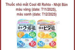 Thuốc nhỏ mắc  COOL 40 Rohto- NHẬT BẢN  -MÀU VÀNG -MÀU XANH