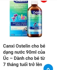 Canxi & vitamin D OSTELIN cho bé -Úc-900 ml (7M+)